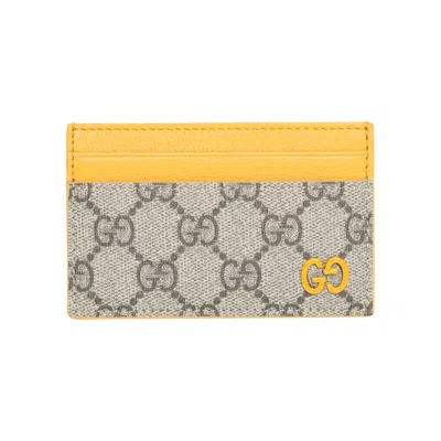 Pre-owned Gucci Monogram Card Holder 'beige/ebony' | Tan | Men's Size Onesize