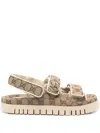 Gucci Monogram Flat Sandals