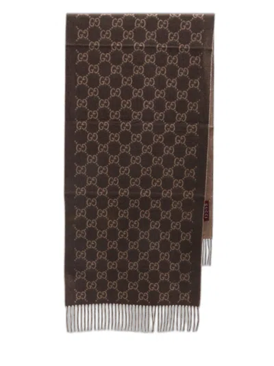 Gucci Monogram Fringe Scarf For Men