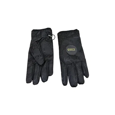 Pre-owned Gucci Monogram Gloves 'black' | Men's Size 9