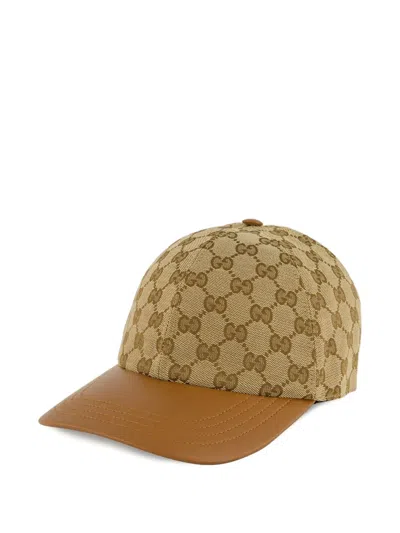 Gucci Monogram Hat In Brown