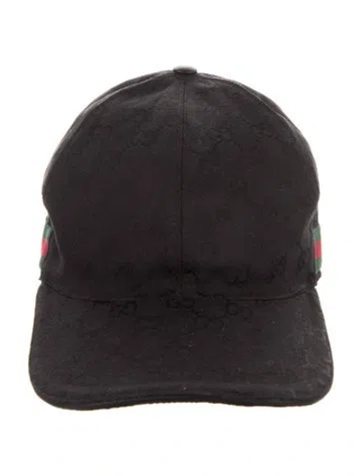Pre-owned Gucci Monogram Hat Size Xxl In Black