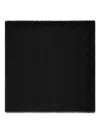 Gucci Monogram-jacquard Fringed Scarf In Black