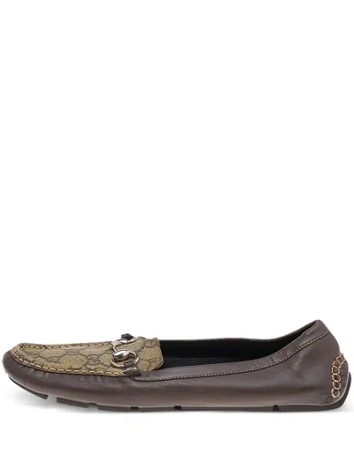Pre-owned Gucci Monogram Loafers