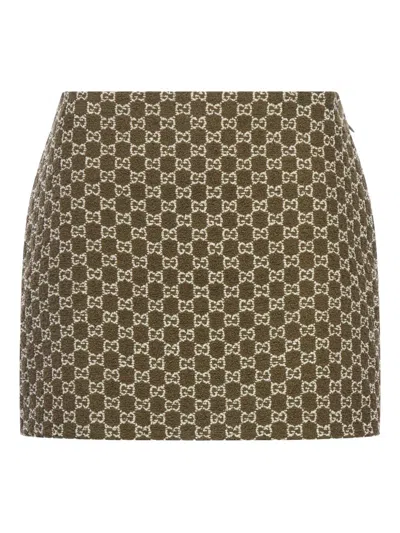 Gucci Midi And Knee Length Skirt Design In Brown