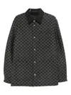 Gucci Monogram-pattern Buttoned Jacket In Black