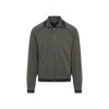 Gucci Mens New Forest Green Monogram-print Striped-trims Woven Jacket Xl In Brown