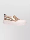 Gucci Monogram Pattern Low Top Sneakers With Pull Tab In Multi