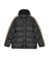 Gucci Monogram Pattern Padded Coat In Black