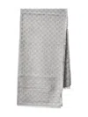 Gucci Rectangular Fine-knit Shawl Fringed Edges In Gray