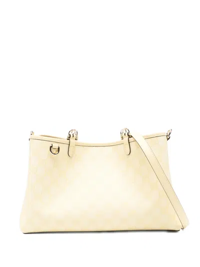 Gucci Monogram-pattern Tote Bag In Yellow