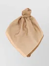 Gucci Monogram Patterned Silk Square Scarf In Gold