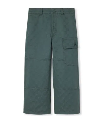 Gucci Monogram Pocket Trousers In Green