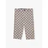 Gucci Gg Canvas Trousers In Oatsmilk/blue