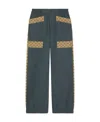 Gucci Monogram-print Loose Fit Trousers In Gray