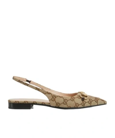 GUCCI GUCCI HORSEBIT SLINGBACK BALLET FLATS
