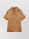Gucci Monogram Satin Shirt Contrast Piping