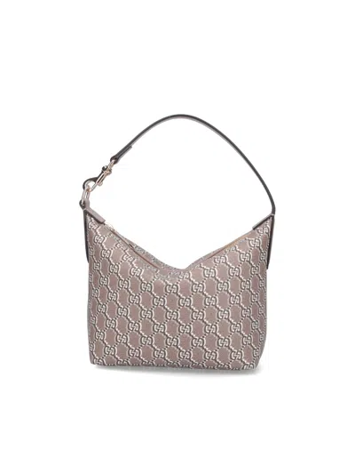Gucci 'monogram' Shoulder Bag In Taupe