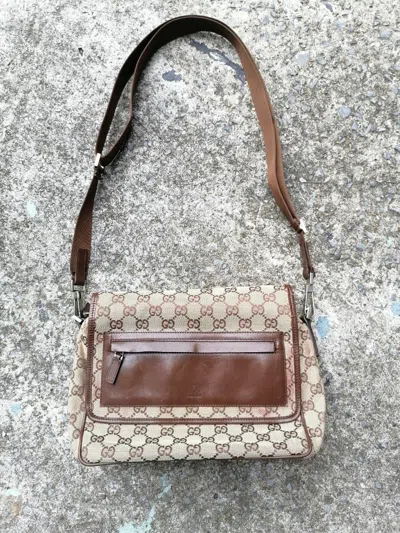 Pre-owned Gucci Monogram Sling Bag In Multicolor