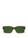 Gucci Monogram Square-frame Sunglasses In Brown