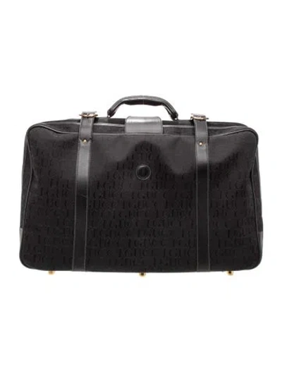 Pre-owned Gucci Monogram Suitcase Large Vintage In Black