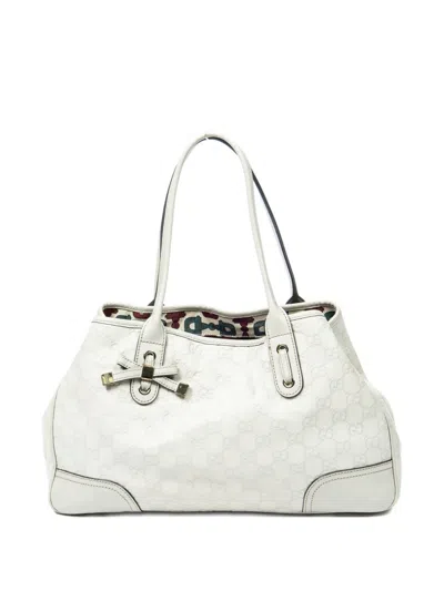 Pre-owned Gucci Monogram Tote Bag In Neutral