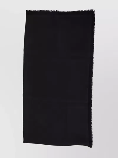 Gucci Monogram Wool Silk Scarf Fringe Finishes