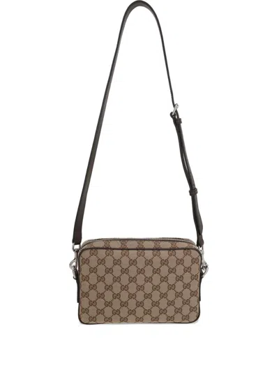 Gucci Small Gg Canvas Shoulder Bag In Neutral