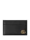 Gucci Gg Marmont Leather Card Holder In Black