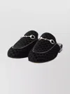 Gucci Women Princetown Gg Supreme Velvet Mule In Black