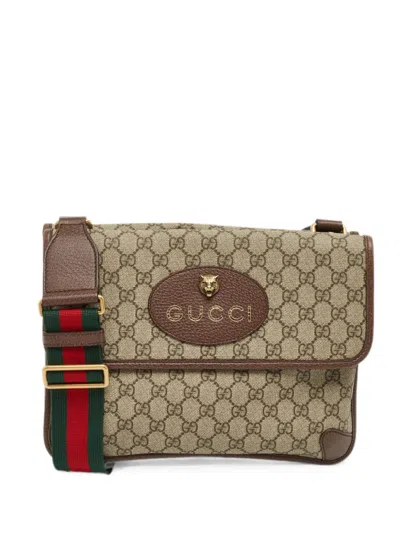 Pre-owned Gucci Monogram-pattern Cross Body Bag In Neutrals