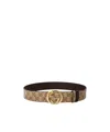 Gucci Interlocking G Reversible Belt In Brown