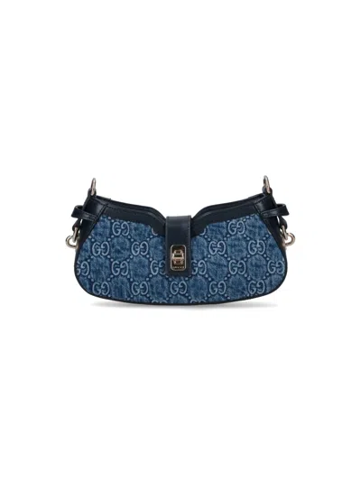 Gucci 'moon Side' Mini Shoulder Bag In Blue