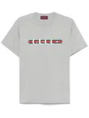 Gucci Women Grey Printed Cotton Jersey T-shirt In Grey