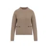 Gucci Horsbit-detailed Knitted Sweater In Wool And Cashmere In Brown