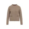 Gucci Horsbit-detailed Knitted Sweater In Wool And Cashmere In Brown