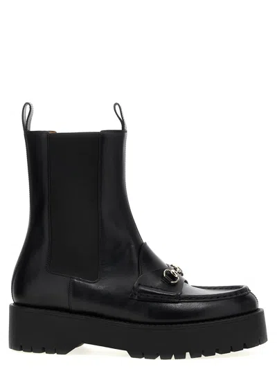 Gucci 'morsetto' Ankle Boots In Black