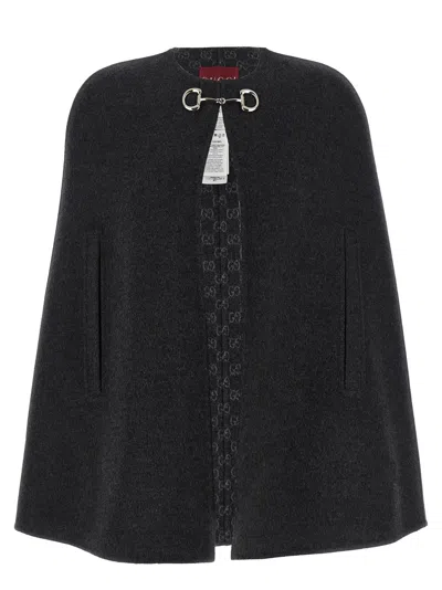 Gucci Morsetto Cape In Black