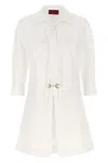 Gucci Abito Chemisier In Popeline Bianco Donna In White