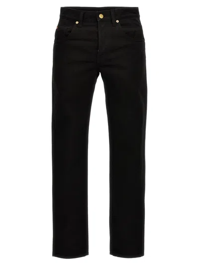Gucci Hosebit Detail Denim Jeans In Black