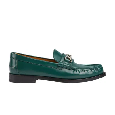 Pre-owned Gucci Morsetto Loafer 'dark Green' | Men's Size 8.5
