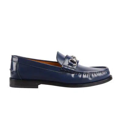 Pre-owned Gucci Morsetto Loafer 'navy Blue' | Men's Size 8