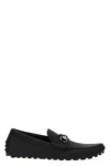 Gucci Horsebit Leather Driving Shoes In Black
