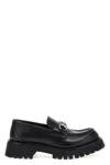 Gucci Black Calf Leather Loafers With Clamp In Black