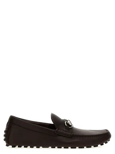 Gucci Morsetto Loafers In Brown