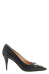 Gucci Calf Leather Bos Taurus Mid Heel Pumps In Animal Print
