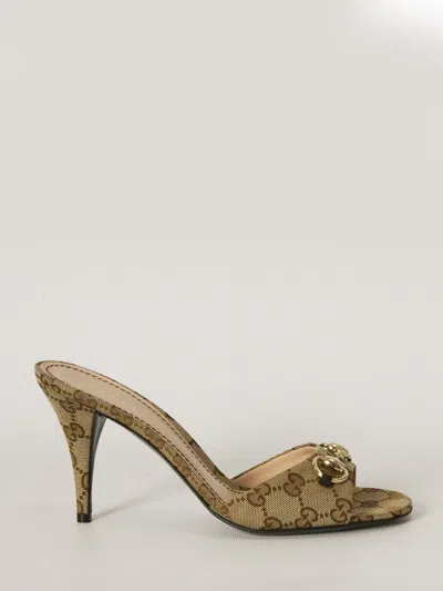 Gucci Morsetto Sandals Medium Stiletto Heel In Brown