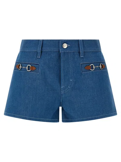 Gucci Morsetto Shorts In Blue