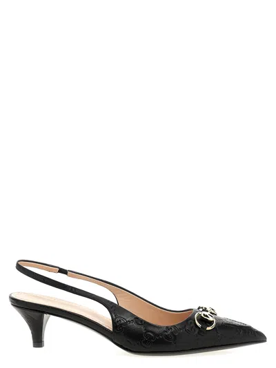 Gucci Morsetto Slingback In Black