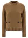 Gucci Women Camel Wool Blend Sweater In Brown